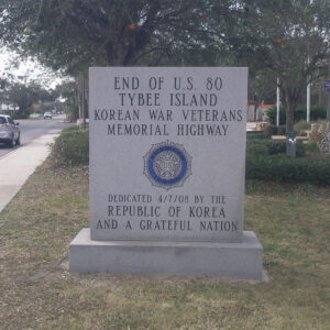 A monument dedicated to Korean War veterans, symbolizing sacrifice and unity.